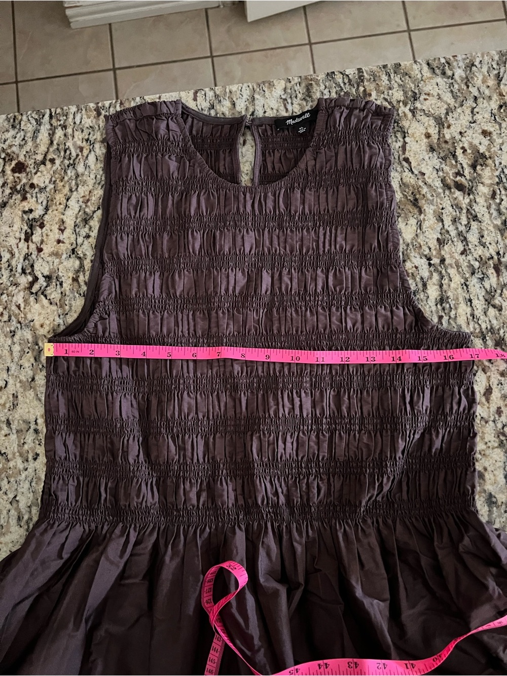 NWT Madewell The Embroidered Melody Smocked Mini Dress XL - Picture 9 of 13